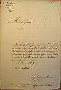 Fig. 15: Charpentier, Letter to the Directeur des Beaux-Arts